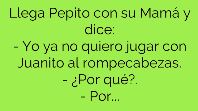 Pepito el rompecabezas