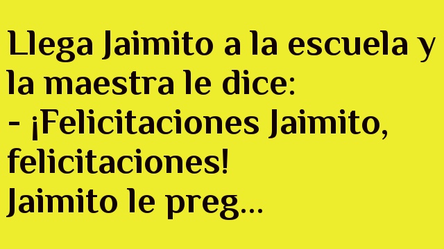 Jaimito, el tío y la escuela