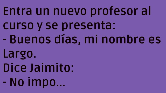Nombre extraño del profesor