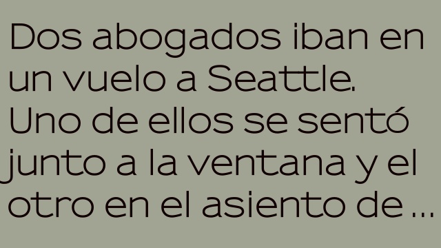 Dos abogados y un ingeniero toman un vuelo