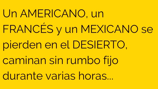 La Pepsi, el AMERICANO, el FRANCÉS y el MEXICANO