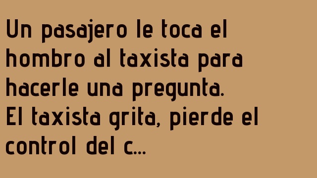 Taxista asustadizo