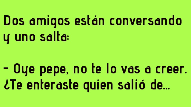 Dos amigos están conversando y uno salta..