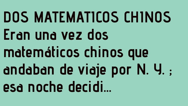 Dos matematicos CHINOS