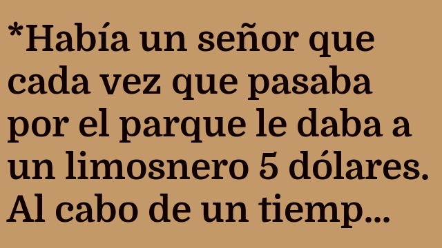 El limosnero engreído.