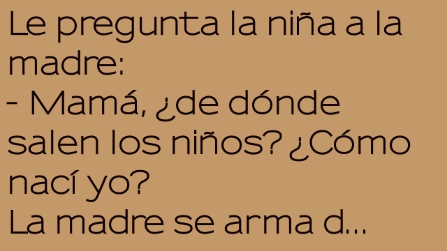 Le pregunta la niña a la madre