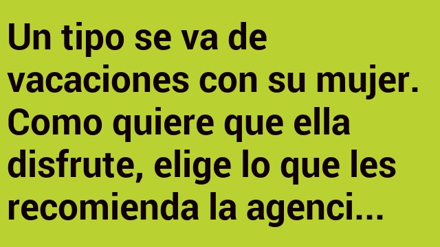 Premiun: De vacaciones con su mujer.. cuenta saldada