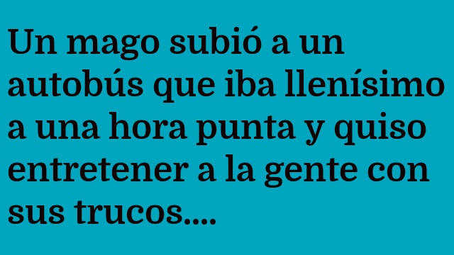 Viaje mágico en autobus
