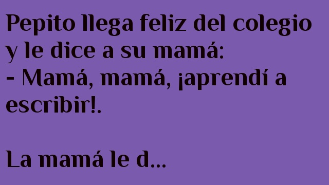 Pepito aprende a escribir