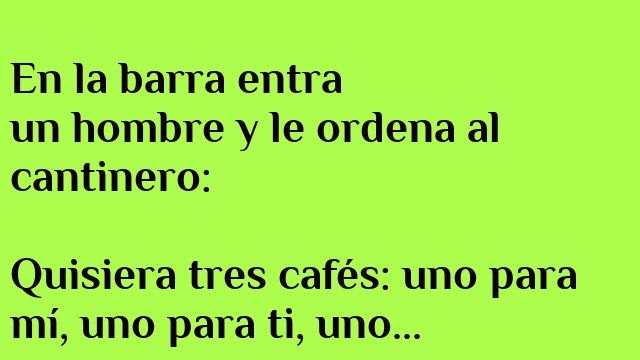 En la barra del café