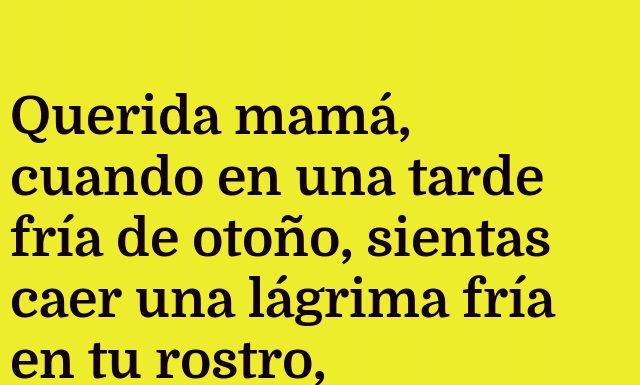Querida Mamá
