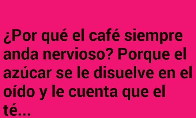 Café chismoso y amarga infusión