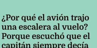 El avión y su escalera: lecciones de vuelo