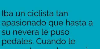 «El ciclista que pedalea hasta en la cocina»