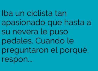 «El ciclista que pedalea hasta en la cocina»
