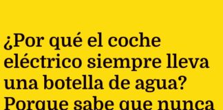 «El coche eléctrico prevenido lleva agua»