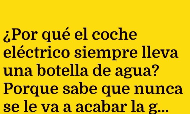 «El coche eléctrico prevenido lleva agua»