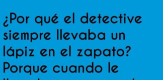 El detective siempre «a pie» de escritura