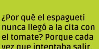 «El espagueti enredado y el tomate despreocupado»