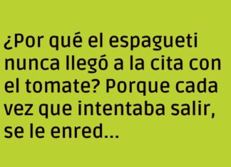«El espagueti enredado y el tomate despreocupado»