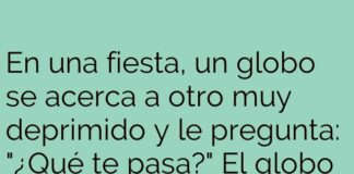El globo que la rompió con alegría.