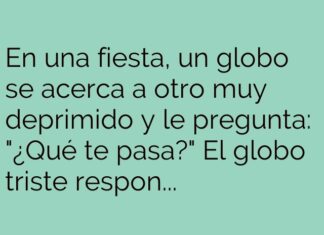 El globo que la rompió con alegría.