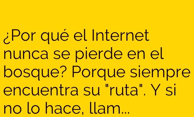El Internet y su amigo Wi-Fi en el bosque.