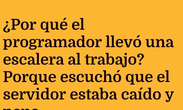 El programador y la escalera desorientada