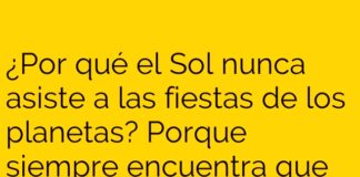 El Sol y su crítica estelar a las fiestas planetarias