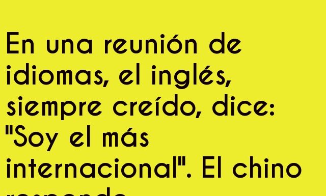 Humor Lingüístico: El Esperanto Unifica