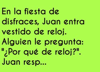 Juan, el reloj fiestero puntual.