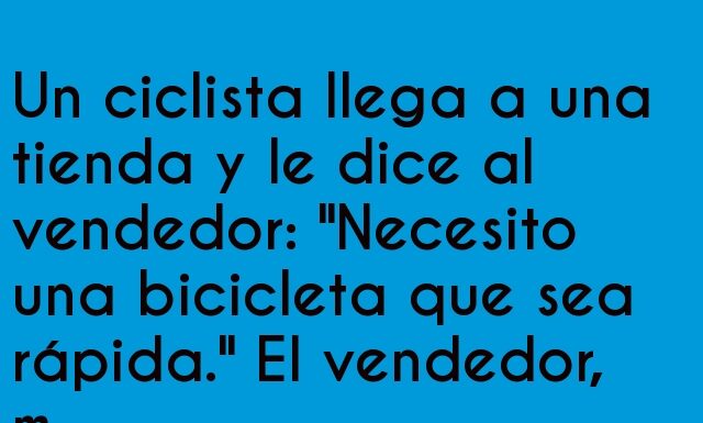 La bicicleta que te lleva antes de pedalear
