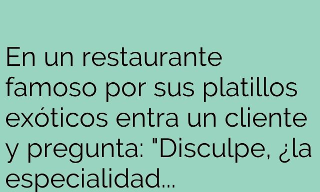 La Especialidad Mortal del Chef