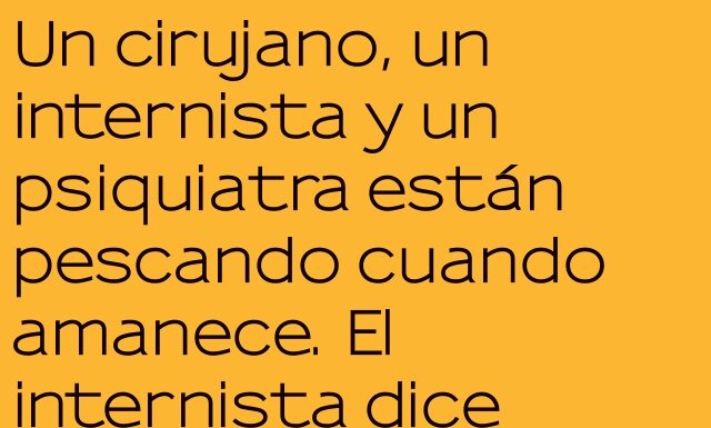 Tres médicos y una terapia al amanecer