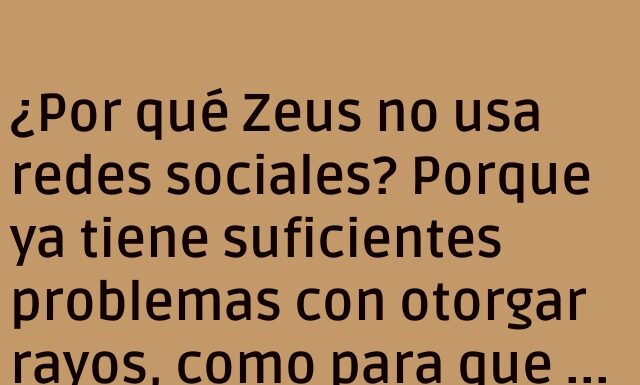 «Zeus y Sus Problemas con las Redes Celestiales»