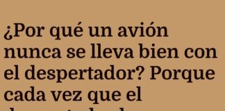 Conflicto de horarios entre avión y despertador