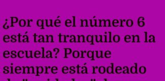 El 6 tranquilo rodeado de números y el emocionante 7