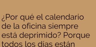 El calendario angustiado por sus días contados
