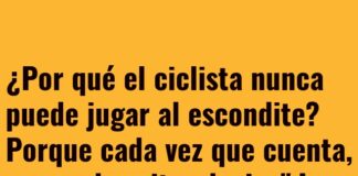 El ciclista del escondite fallido