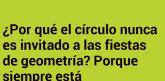 El círculo egocéntrico en la fiesta geométrica