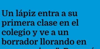 El dolor del borrador escolar