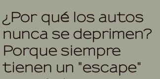 El escape del auto feliz