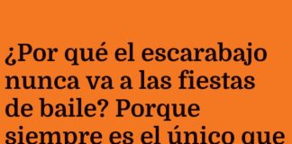 El escarabajo bailarín desconcertado