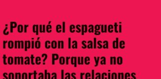 «El espagueti busca amor al dente»