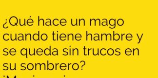 El mago y su menú mágico de emergencia