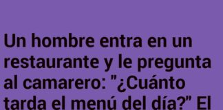 El menú del día y el tiempo relativo.