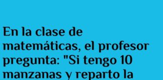 El reparto frustrante de manzanas en clase