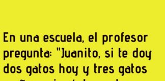 La alergia de Juanito contra las matemáticas.