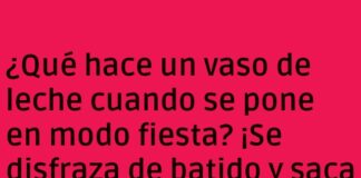 La leche fiestera que lloró azúcar