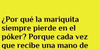 La mariquita y su distracción de puntos al jugar póker.